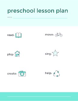 Simple Preschool Plan - Preschool Lesson Plan item