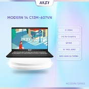 Msi Laptop Modern 14 C13M - 607Vn|Intel I7 - 1335U|Iris Xe |Ram 16Gb|512Gb Ssd|14" Fhd, 60Hz, 45% [Hàng Chính Hãng]