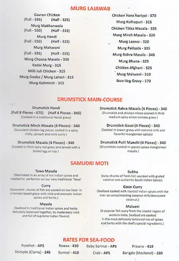 Kalinga Restaurant & Bar menu 