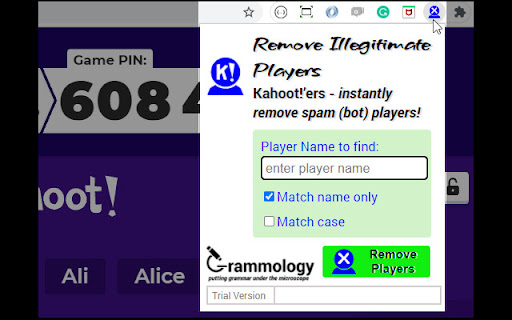 Kahoot!’ers - Remove Illegitimate Players