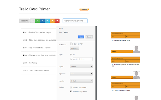 Trello Card Printer