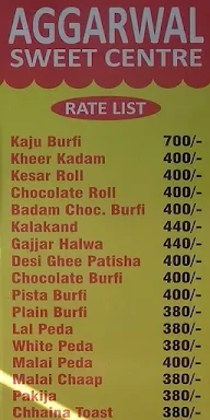 Aggarwal Sweet Centre menu 2