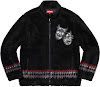 drama mask fleece jacket 2020ss black