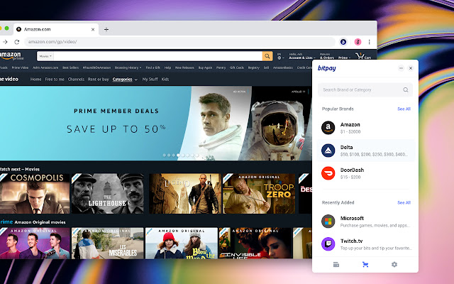 Pay with BitPay chrome extension