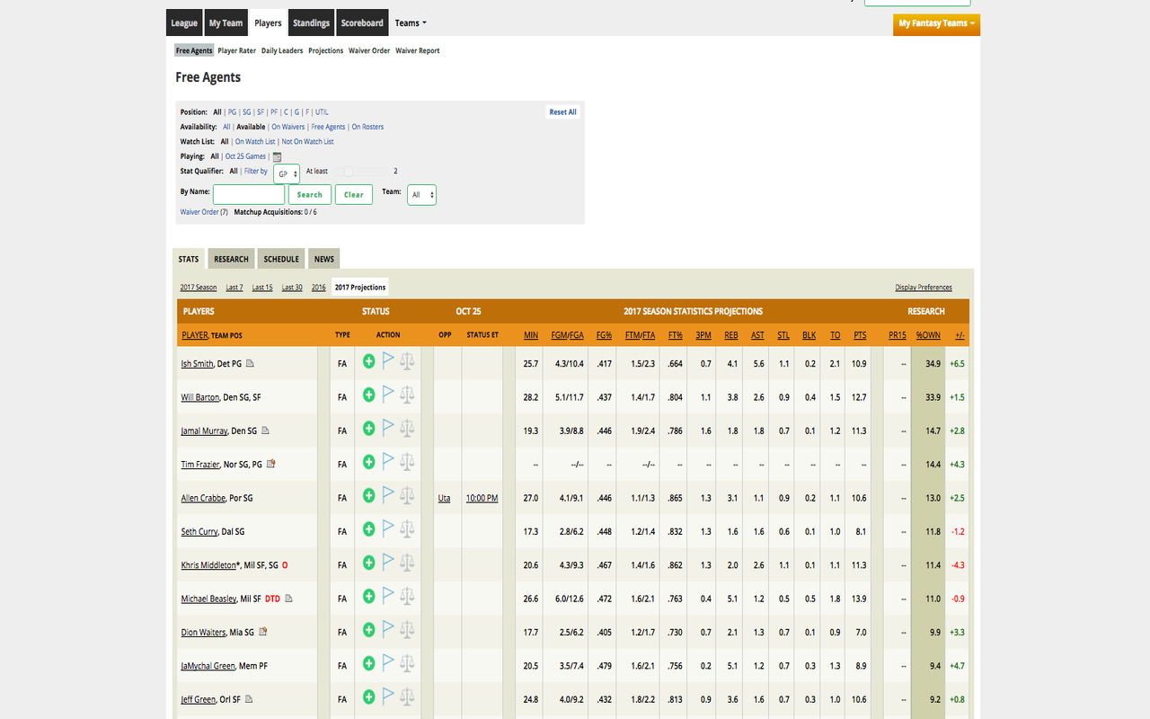 ESPN Fantasy Tools Preview image 3