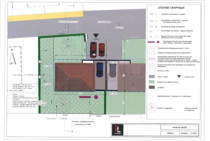  Vente Terrain + Maison - Terrain : 364m² - Maison : 115m² à Décines-Charpieu (69150) 