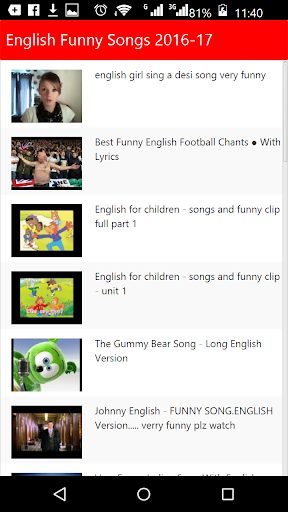 English Funny Songs