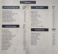 Nirwana  Tea menu 1