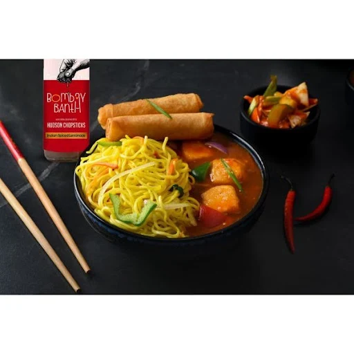 Chilli Paneer + Hakka Noodle + Veg Spring Roll/ Momo + Beverage