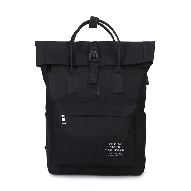 Sac à dos d'écolière Oxford grande capacité avec port USB, style coréen, sac à dos de voyage multifonctionnel pour femmes