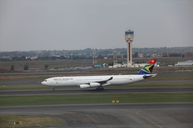 South African Airways (SAA) plane.