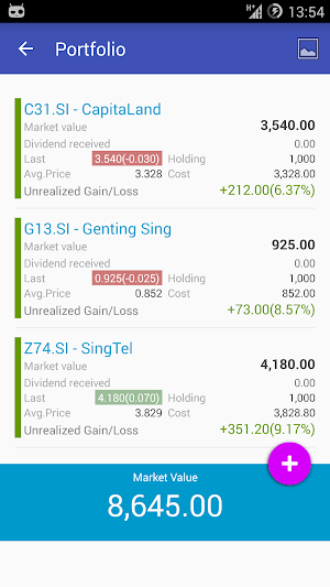 My SGX (Singapore Exchange) screenshot 2