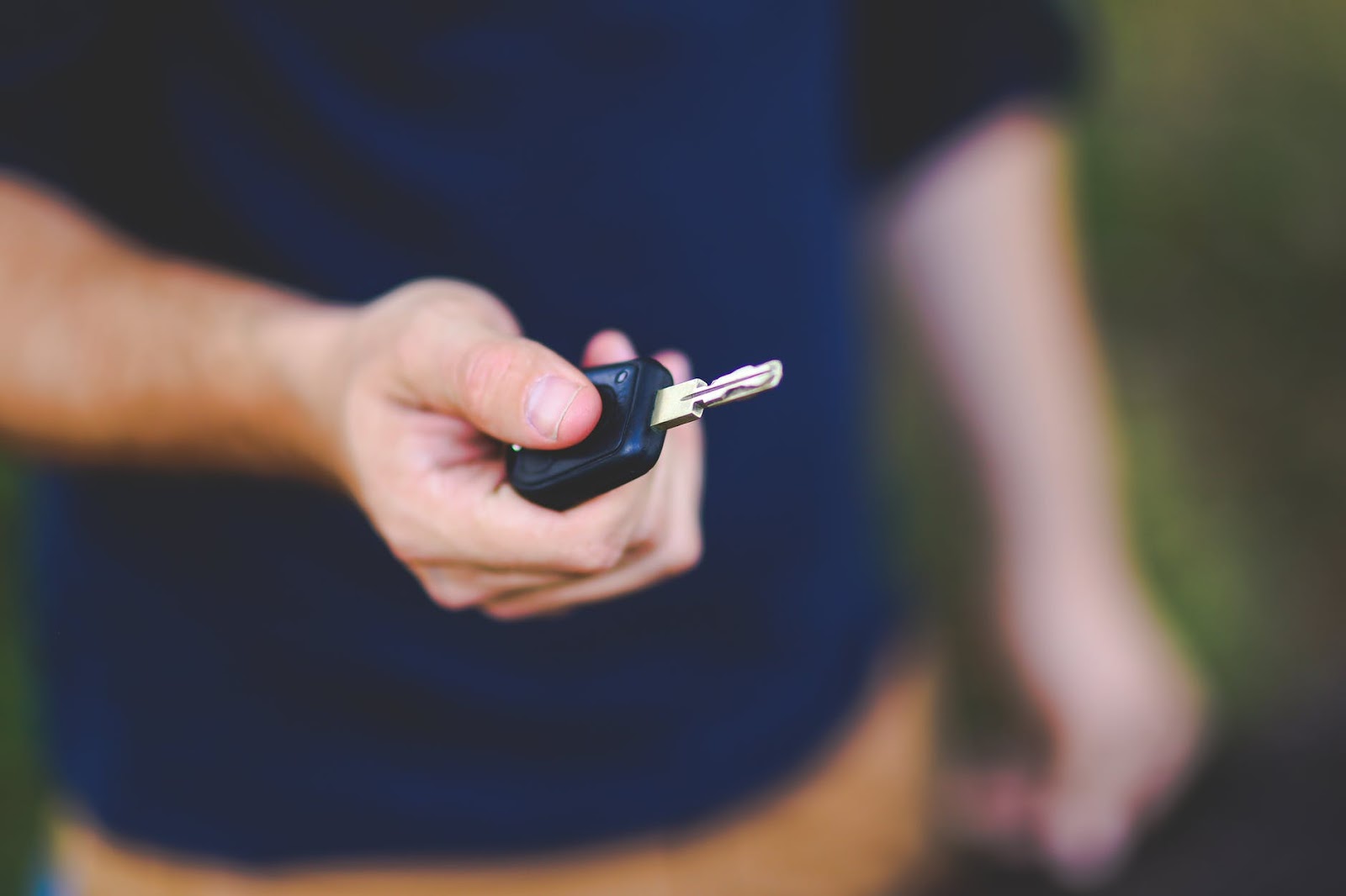 Car key in hand