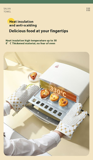 Title 3, Thickened Microwave Oven Heat Insulation Gloves...