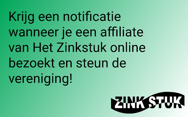 Het Zinkstuk | Affiliate chrome extension