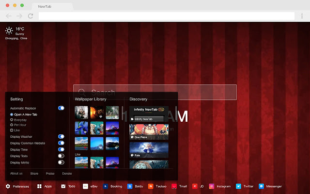 Red New Tab HD Color Top Wallpapers Theme