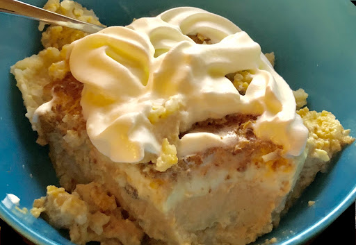 Fall twist on a traditional baked rice custard.  It is delicate and is custardy with the essence of pumpkin.  My family loves is warmed up with some whipped cream.  I like it cold the next day (with whipped cream too).   This is a simple recipe.  Enjoy.  