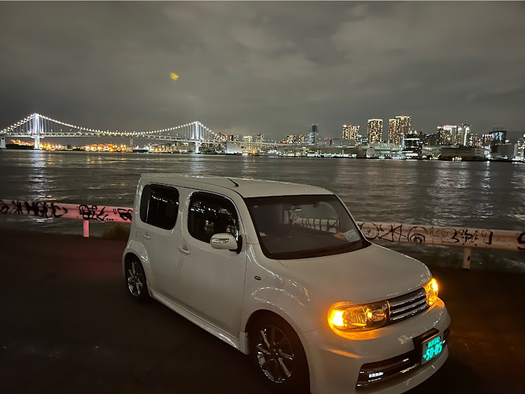 キューブのツルテカボディ・豊海水産埠頭・イタリア街・品川埠頭コンテナ・コンテナと初コラボに関するカスタム事例の投稿画像1枚目