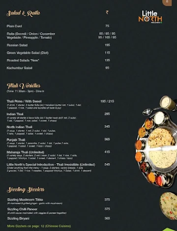 Little North menu 