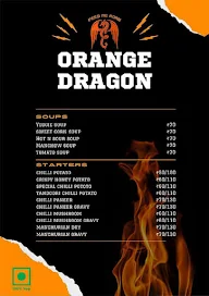 Orange Dragon menu 1