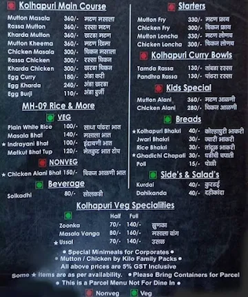 MH-09 Shetkari menu 