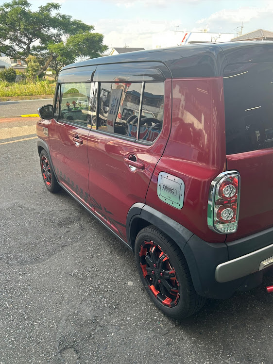 ハスラーの車高調整・ホイール交換・三連休・熱中症に気をつけて!!に関するカスタム事例の投稿画像4枚目