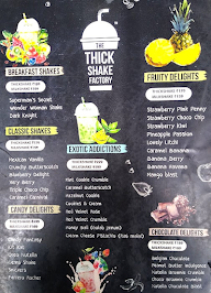 The Thickshake Factory menu 1