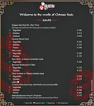 Dragon Hut menu 1