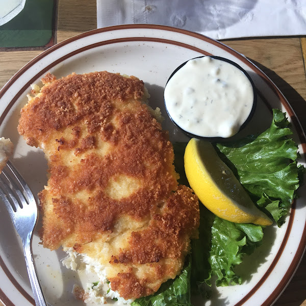 Gf Panko crusted halibut and tartar sauce