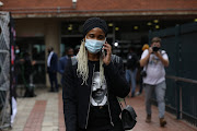 Former president Jacob Zuma's daughter Duduzile leaves the Pietermaritzburg High Court after her father's trial on October 26 2021. 