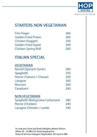 Hop Restaurant menu 4