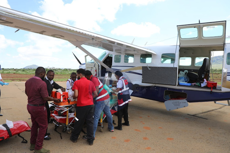 Critically injured KU students are being airlifted to Parklands Avenue hospital in Nairobi. on March 19, 2024