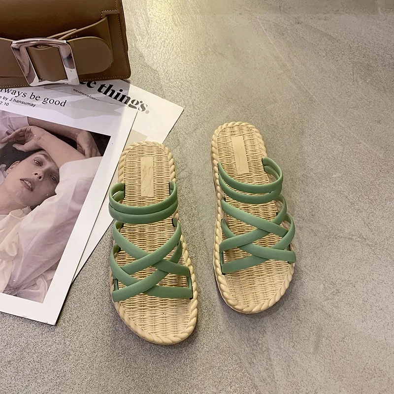 Title 6, Nieuwe Stijl Dames Sandalen Zomer Platte Sandal...