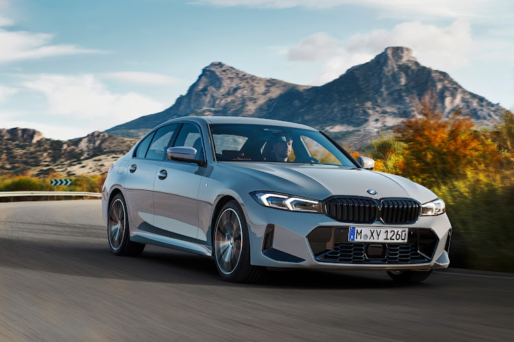 The new 3 Series gets revised front and rear bumpers plus a slimmer set of headlamps.