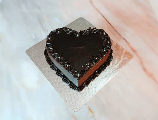 Chocolate Heart Cake Eggless