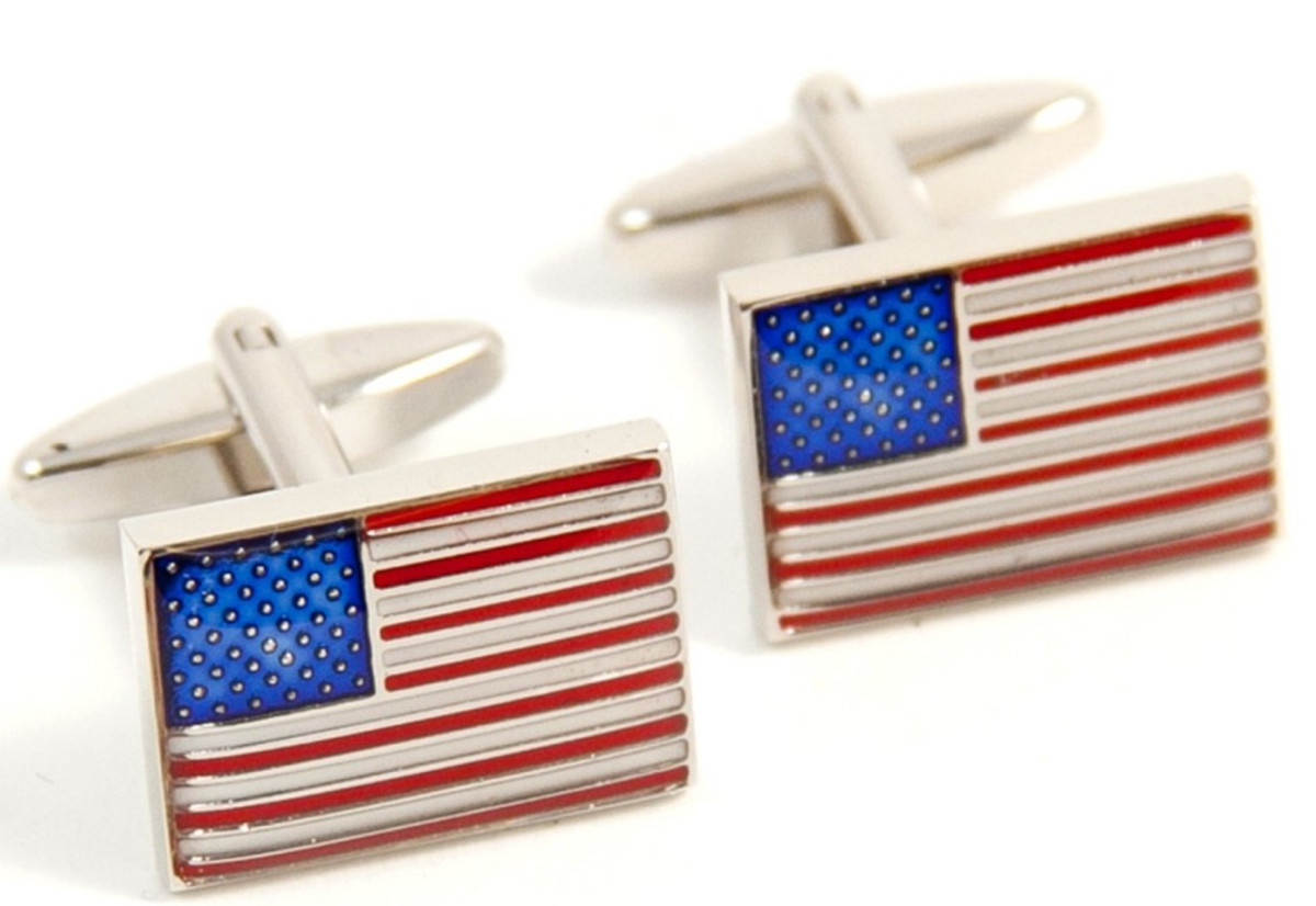 flag cufflinks