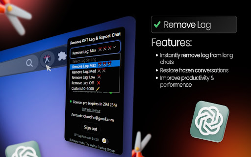 GPT Lag Remover & Chat Export by Project OWBA screenshot 3