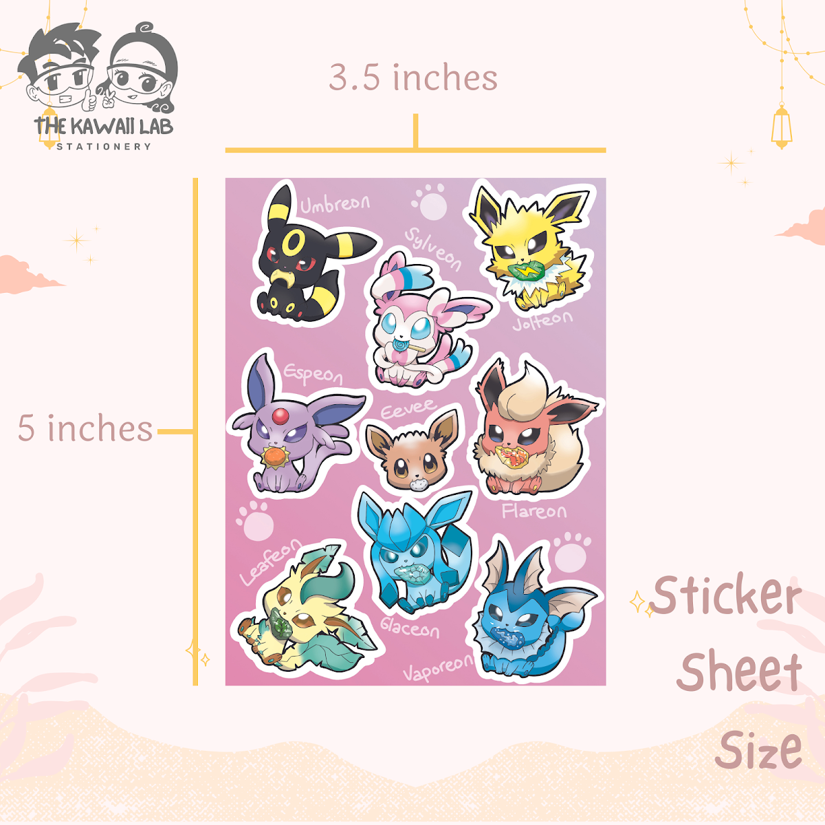 Pokémon Eeveelution Sticker Sheet »
