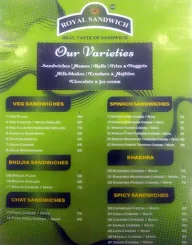 Royal Sandwich Shop menu 1