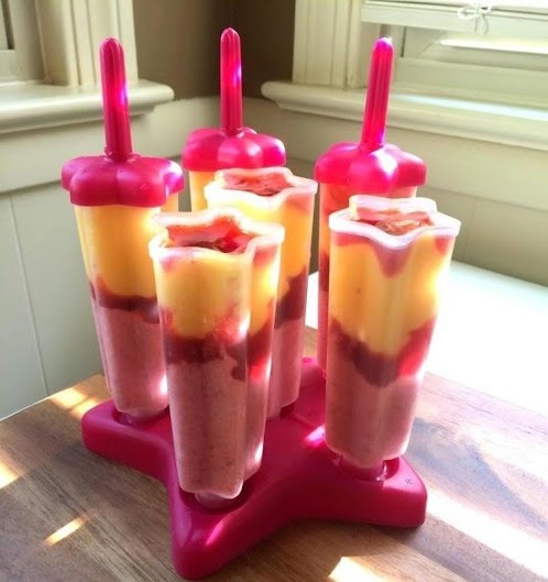 Click Here for Recipe: Strawberry & Mango with Chamoy Popsicles