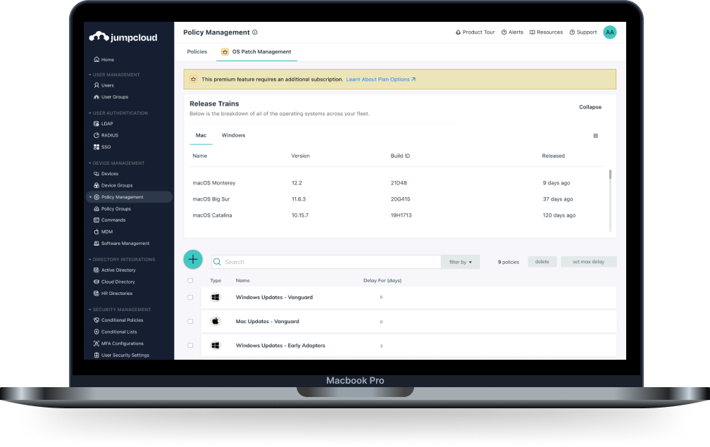 system insights dashboard for jumpcloud