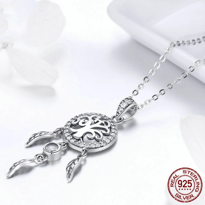 Title 3, Ladies Dream Catcher Silver Necklace, a beautif...