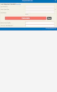 Loan Repayment Calculator - náhled