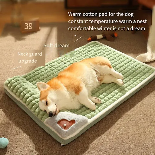 Dog Mat Luxury Sofa for Small Medium Dogs Plaid Bed for Cats Dogs Fluff Sleeping Removable Washable Pet Beds Dog Mattres