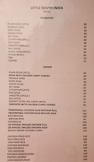 Little South India menu 2