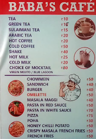 Baba's Cafe menu 3