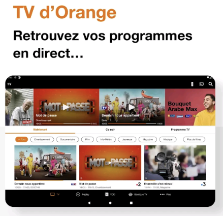 Tv d'orange sur Chromebook