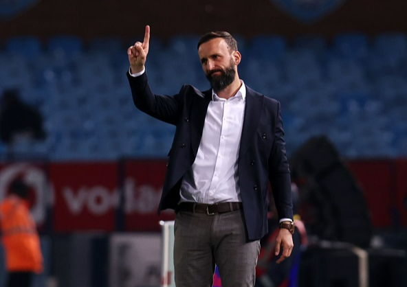 TS Galaxy coach Sead Ramović during their DStv Premiership match against Mamelodi Sundowns at Loftus Stadium.