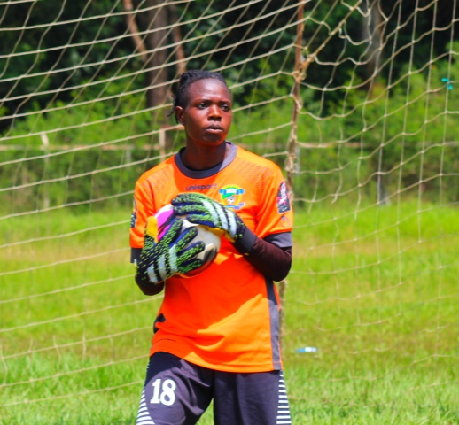 Diana Tembesi in a past action with Vihiga Queens.