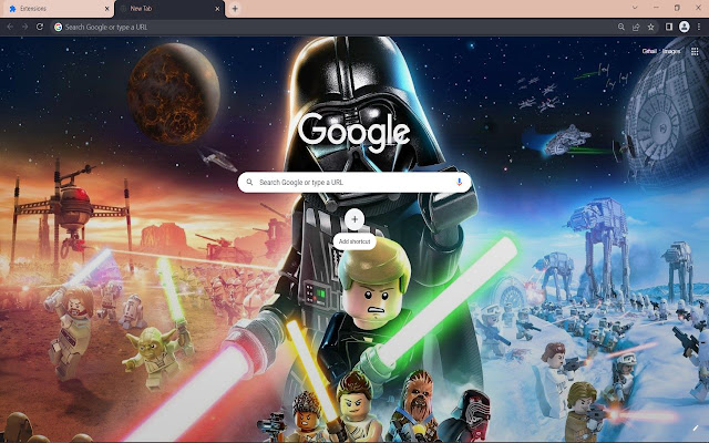 Lego Star Wars The Skywalker Browser Theme chrome extension